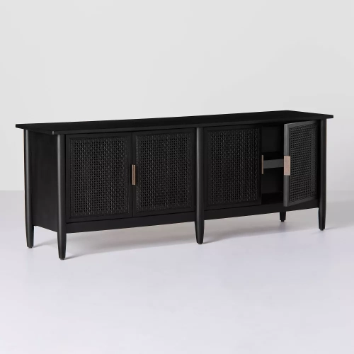 Wood & Cane Media Console Black - Hearth & Hand