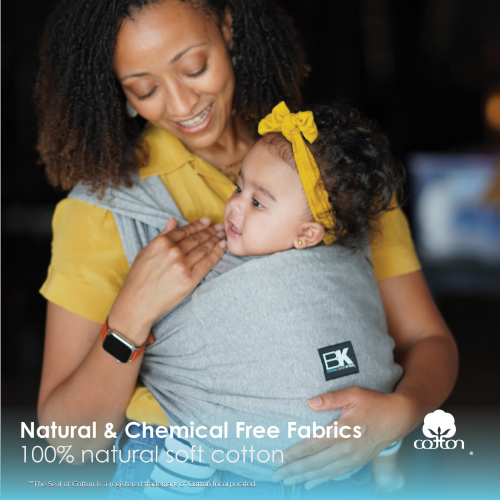 Porte-bébé préemballé prêt à porter Baby K'tan, gris chiné, très petit