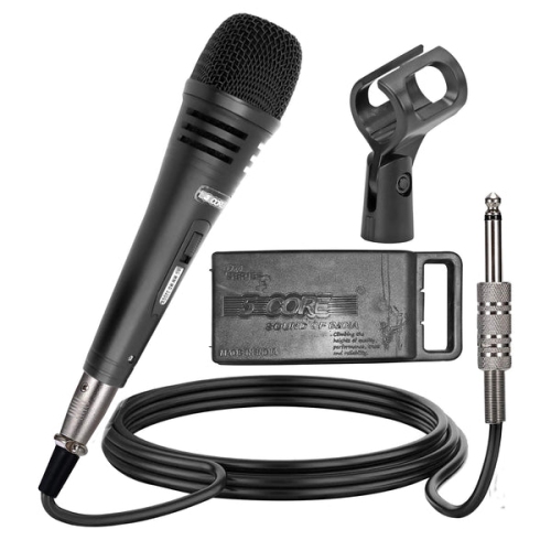5 Micro de qualité professionnelle Dynamic Karaoke Micro avec fil XLR avec  interrupteur MARCHE/ARRÊT Filtre anti-souffle micro cardioïde  unidirectionnel portatif Micrófono -ND 3200X