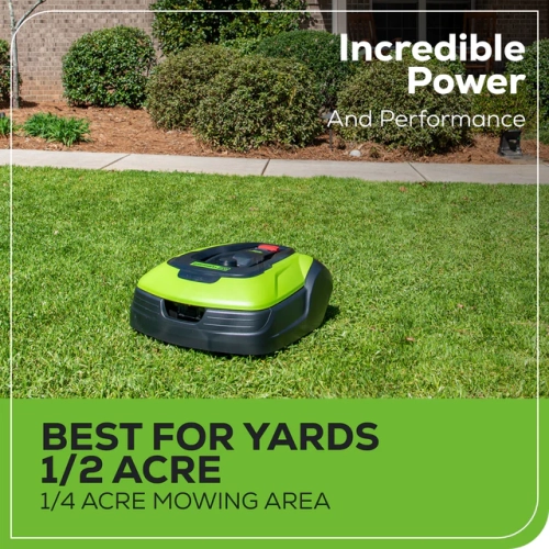 Tondeuse robotique basse Greenworks Optimow MD 1/2 Acre 50, vert