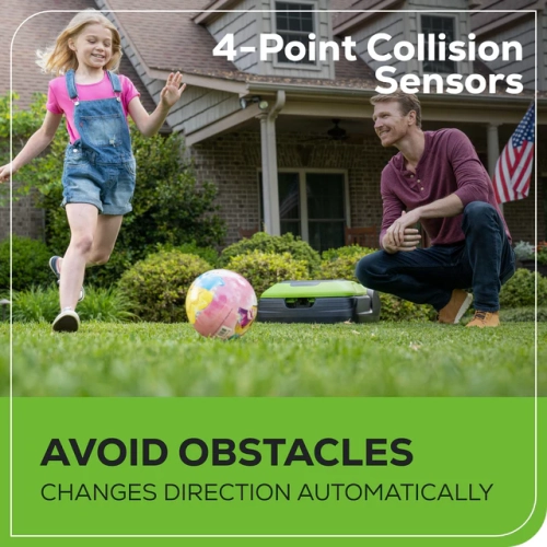 Tondeuse robotique basse Greenworks Optimow MD 1/2 Acre 50, vert