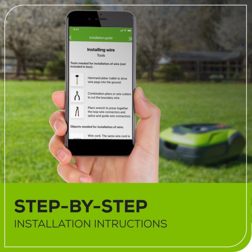 Tondeuse robotique basse Greenworks Optimow MD 1/2 Acre 50, vert