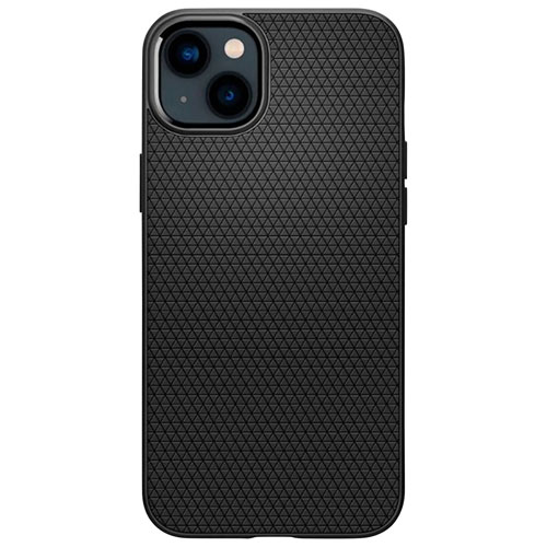 Étui souple ajusté AirGrip de Spigen pour iPhone 15 - Noir mat