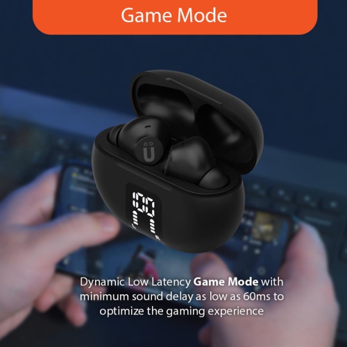 Uolo Pulse Elite 2 True Wireless ANC/ENC [Active Noise & Environmental Noise Cancelling] Bluetooth 5.3, Touch Control, Built in Mic for Phone Call -