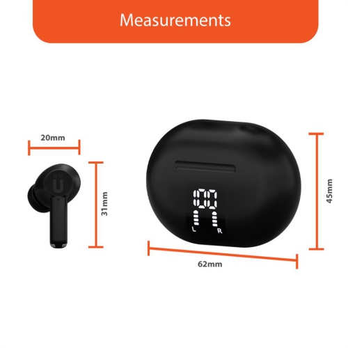 Uolo Pulse Elite 2 True Wireless ANC/ENC [Active Noise & Environmental Noise Cancelling] Bluetooth 5.3, Touch Control, Built in Mic for Phone Call -