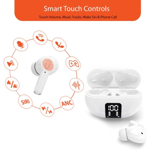 Uolo Pulse Elite 2 True Wireless ANC/ENC [Active Noise & Environmental Noise Cancelling] Bluetooth 5.3, Touch Control, Built in Mic for Phone Call -