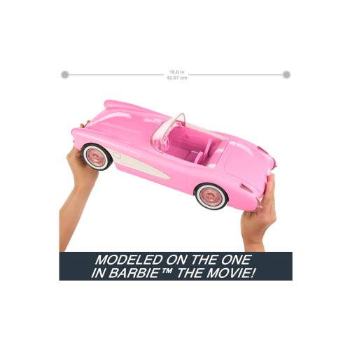 Hot Wheels RC Barbie Corvette, Battery-Operated Remote-Control Toy Car from Barbie The Movie