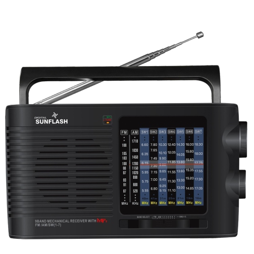Digital Sunflash 9 Band AM/FM/SW1-7 Portable Radio RD-99 with USB and Micro SD