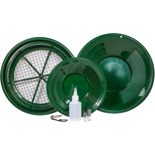 7PC Kit de panage or 1/4 système de classification en filet, moules en or vert de 14 et 10 po, 2 flacons, flacon Sniffer, pinces avec loupe