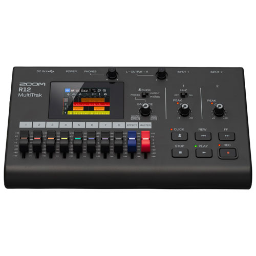 Enregistreur multipiste portatif de table ZR12 de Zoom - Noir