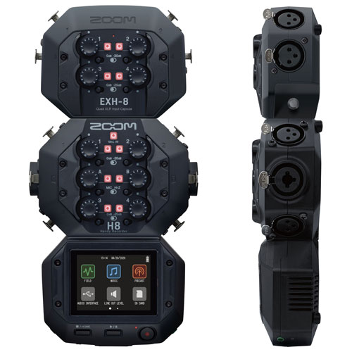 ZOOM EXH-8 External XLR Input Capsule for the Zoom H8 - Black