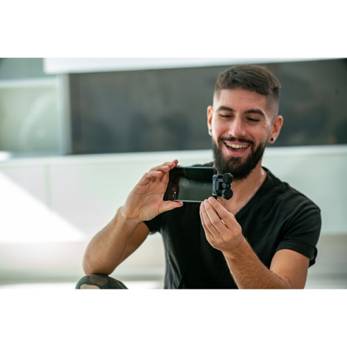 Microphone stéréo USB-C AM7 de Zoom pour téléphones Android - Noir