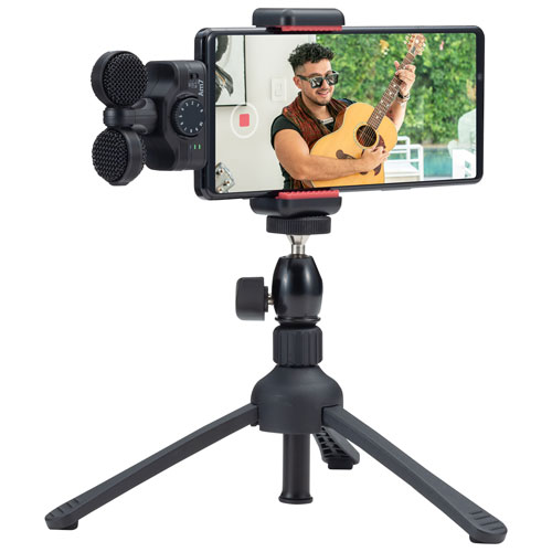 Microphone stéréo USB-C AM7 de Zoom pour téléphones Android - Noir