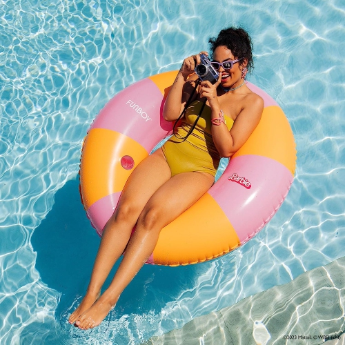 FUNBOY & Barbie Official Pool Float - Pink/Yellow