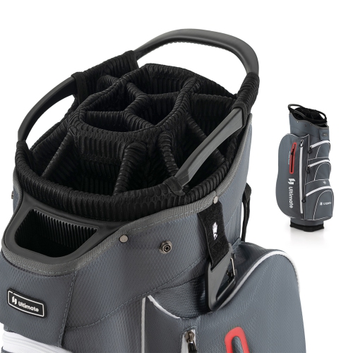 Costway Lightweight Golf Cart Bag with 15 Way Top Divider Individual Putter Well Cooler Bag