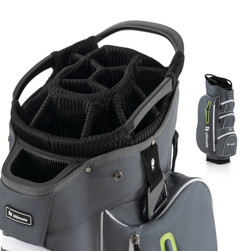 Costway Lightweight Golf Cart Bag with 15 Way Top Divider Individual Putter Well Cooler Bag