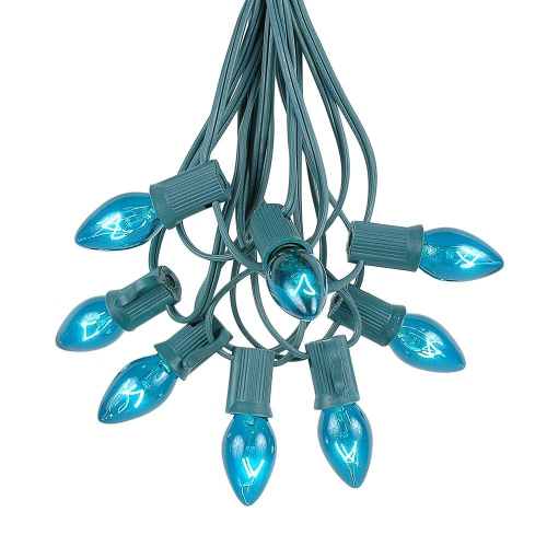 NOVELTY LIGHTS LLC  Novelty Lights C7 Christmas Lights Set - Indoor/outdoor Christmas Light String Hanging Christmas Lights - Outdoor Patio String