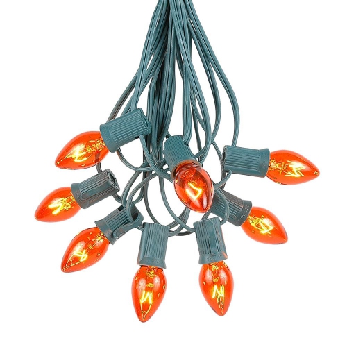 NOVELTY LIGHTS LLC  Novelty Lights C7 Christmas Lights Set - Indoor/outdoor Christmas Light String Hanging Christmas Lights - Outdoor Patio String