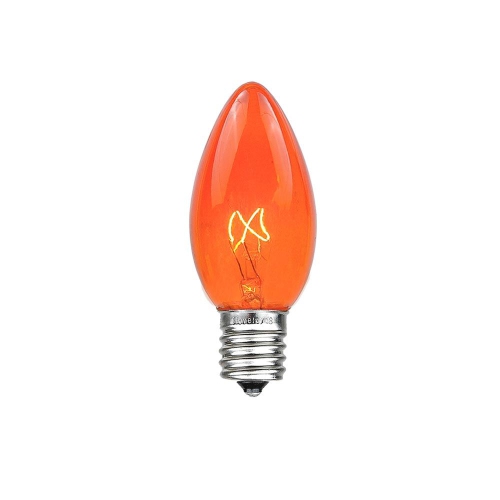 Ampoules de fantaisie, emballage de 25, ampoules de rechange pour Noël d'extérieur, C7 5 W, culot candélabre C7/E12