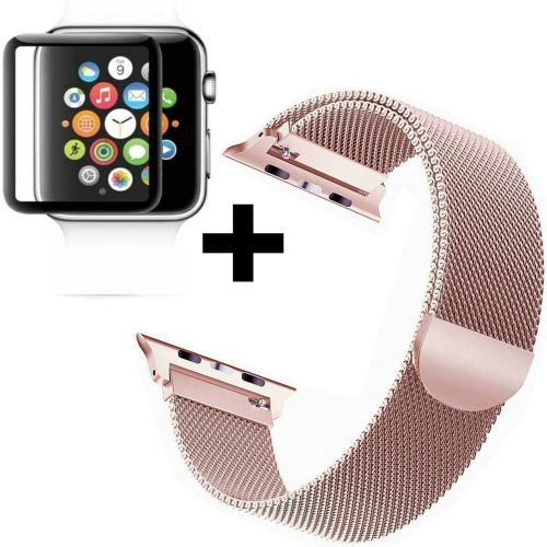 Bracelet 38&nbsp;mm en inox. À rabat magnétique pour Apple Watch Brac. Milness pour iWatch se Ultra Series 8 7 6 5 4 3 2 1&nbsp;mm - Rose doré