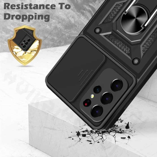 ( KEEGUARD ) pour Samsung Galaxy S21 Étui antichoc robuste béquille rigide militaire - Rouge