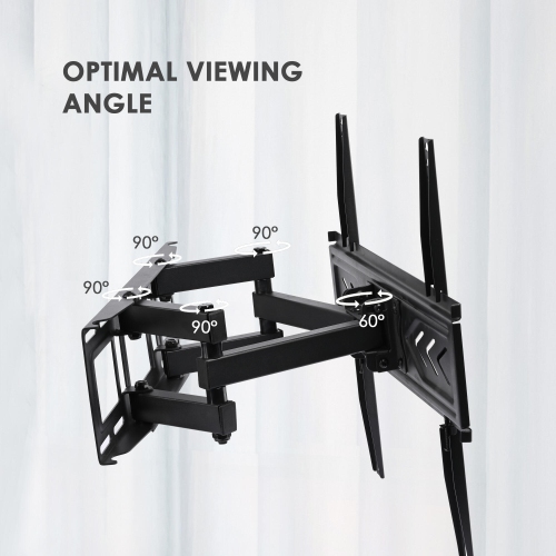 26-55in Full Motion TV Mounts with Dual Articulating Arm, TV Wall Mount Bracket Holds up to 88lbs and Max VESA 400 x 400mm