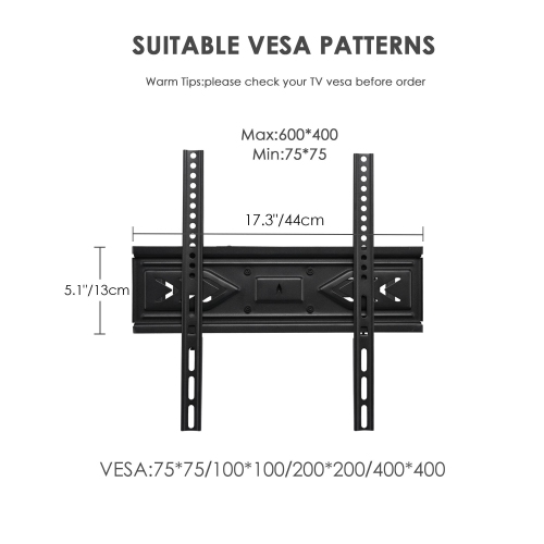26-55in Full Motion TV Mounts with Dual Articulating Arm, TV Wall Mount Bracket Holds up to 88lbs and Max VESA 400 x 400mm