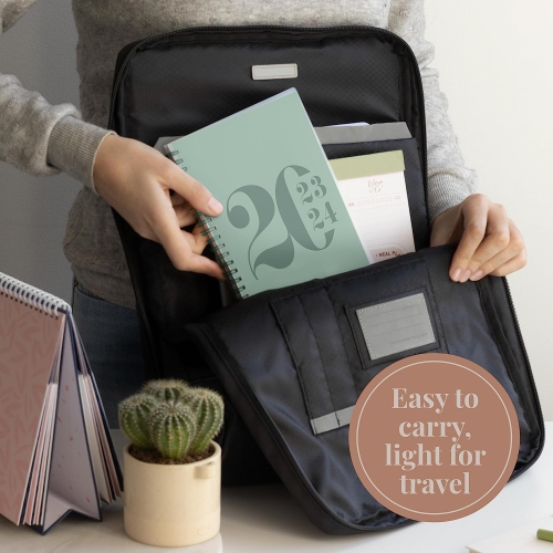 Rileys & Co 2025-2026 12-month Typographic Academic Weekly & Monthly Planner 8 x 6 in Green