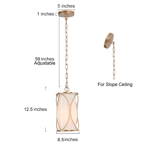 Modern Drum Island Pendant Light 1-Light Brass Gold Cage Chandelier Pendant Ceiling Light with Fabric Shade