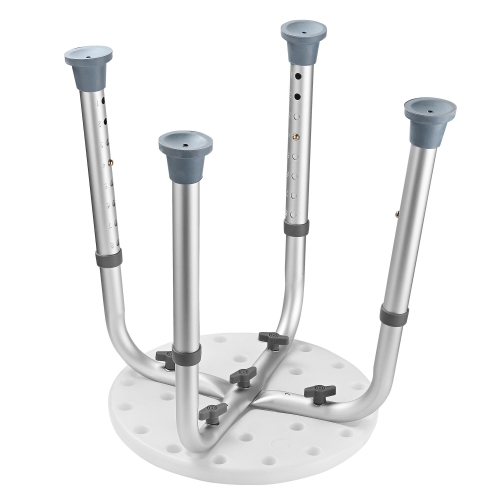 Chaise de douche à hauteur réglable à 8 niveaux, tabouret de douche de bain pour douche intérieure avec pieds en caoutchouc stables, pieds