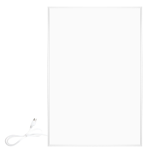 WARMLYYOURS  Ember Flex Radiant Panel Heater, White, Plug-In Or Hardwired, 500W, 35" X 24”