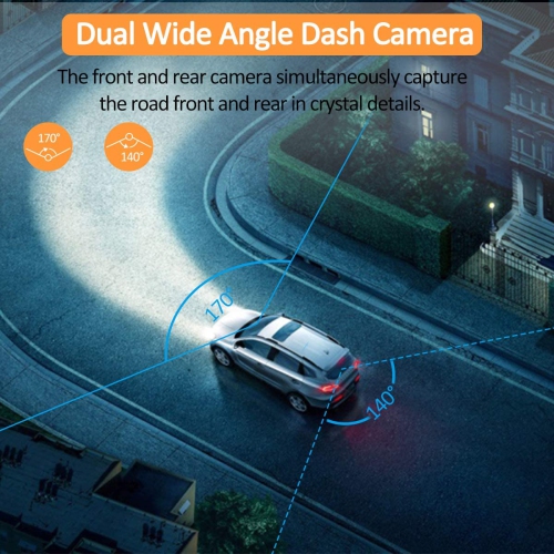 LDAS Dash Cam for Cars Front and Rear and SD Card Included 2.5K Full HD in Car Camera Dual Lens Dashcam for Cars 170 Wide Angle with Loop Recording