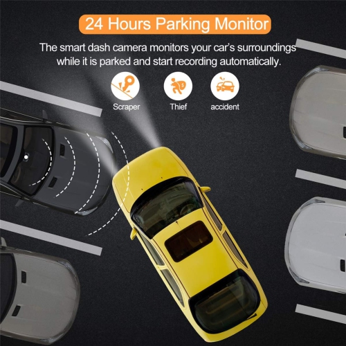 LDAS Dash Cam for Cars Front and Rear and SD Card Included 2.5K Full HD in Car Camera Dual Lens Dashcam for Cars 170 Wide Angle with Loop Recording