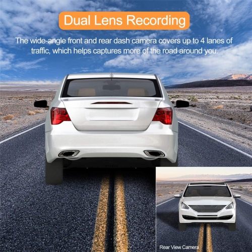 LDAS Dash Cam for Cars Front and Rear and SD Card Included 2.5K Full HD in Car Camera Dual Lens Dashcam for Cars 170 Wide Angle with Loop Recording
