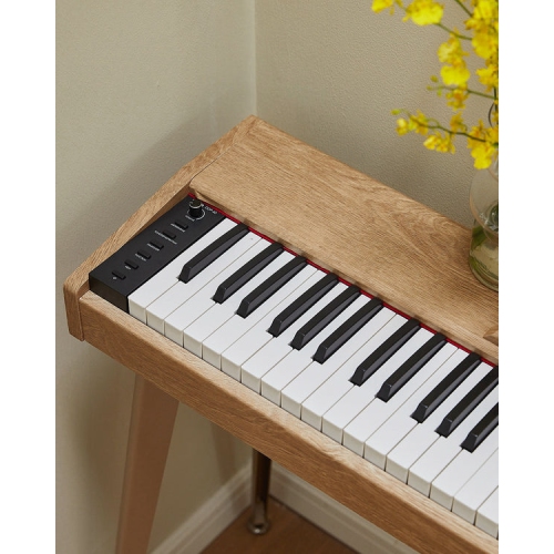 Donner DDP-60 88-Key Semi-Weighted Wooden Upright Digital Piano with 3-Pedal for Beginner