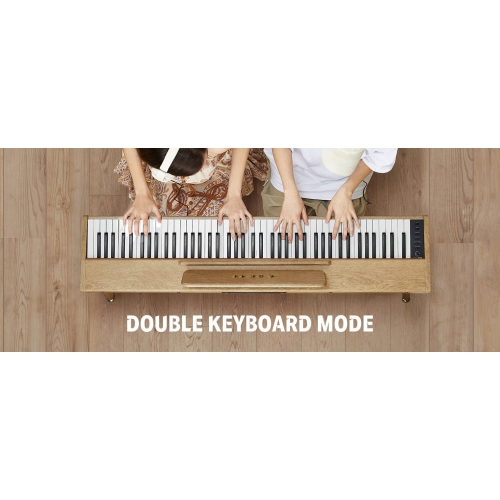Donner DDP-60 88-Key Semi-Weighted Wooden Upright Digital Piano with 3-Pedal for Beginner