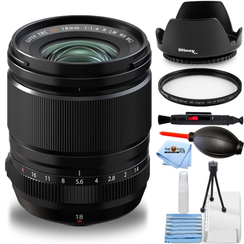 Image 1 de 6.. Objectif XF 18&nbsp;mm f/1,4 R LM WR 16673794&nbsp;mm de FUJIFILM - Ensemble d'accessoires 7PC