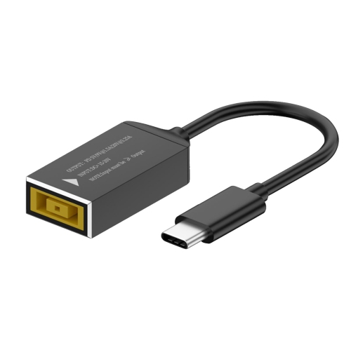 Laptopking Replacement 65W DC Connector Converter 11mm with for Lenovo Rectangle Tip to USB Type C