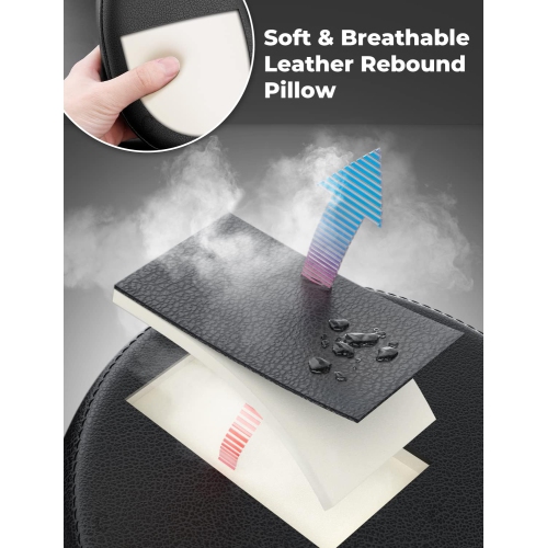 Coussin d'appui-tête pour siège d'auto, appuie-tête amovible pour le voyage en voiture, coussin de tête ajustable à 180 degrés pour les enfants