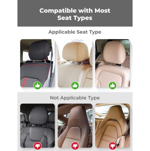 Coussin d'appui-tête pour siège d'auto, appuie-tête amovible pour le voyage en voiture, coussin de tête ajustable à 180 degrés pour les enfants