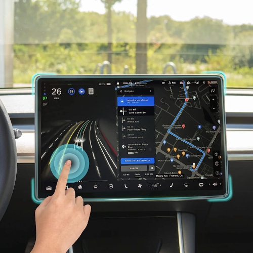 Screen Protector for Tesla Model 3 / Y, Tempered Glass with Easy Alignment Tool for Tesla Model 3 / Y Dashboard Touch Screen - Matte