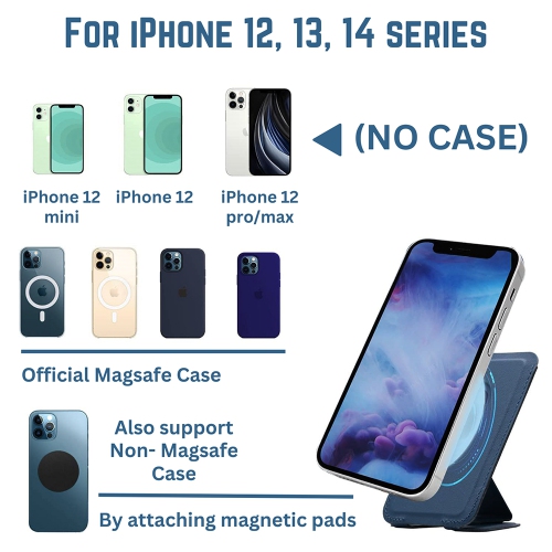 MagSafe Wallet with Stand Phone Card Holder Leather Cover Case Magnetic for iPhone 14 13 12 Pro Max Magsafe Back with Kickstand