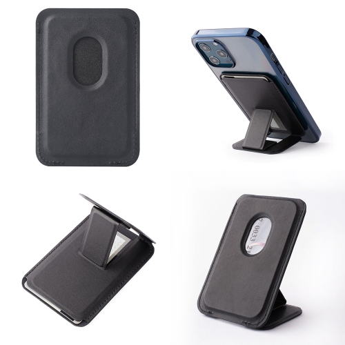 Étui-portefeuille MagSafe avec support pour carte de téléphone étui en cuir magnétique pour dos avec béquille MagSafe pour iPhone 14 13 12 Pro Max