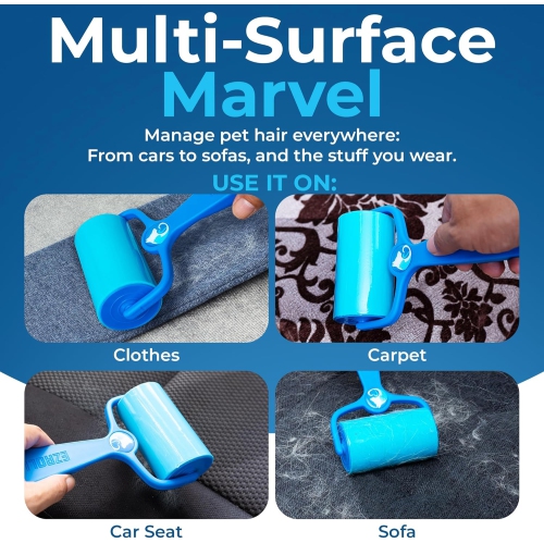 Reusable Lint Roller – Washable & Long-Lasting Pet Hair, Dust, and Lint Remover for Clothes, Furniture & Cars – Eco-Friendly & Ultra Sticky