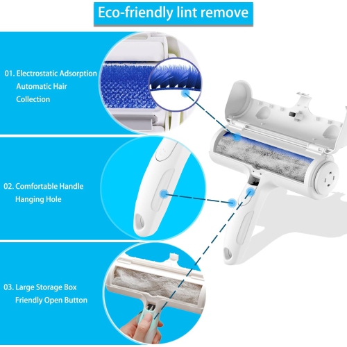 Reusable Pet Hair Remover Roller – Effortless Fur Removal for Dogs & Cats on Carpets, Furniture, Clothes, Bedding & More