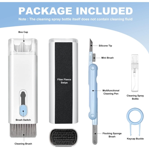 7 in 1 Electronic Cleaner Kit, Keyboard Cleaner Kit, Cleaning Pen for Airpods Pro, Multifunctional Cleaning Kits Fit for Keyboards, Cell Phones,