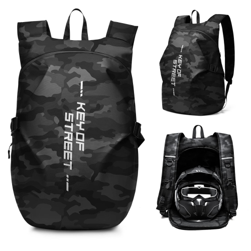Motorcycle Backpacks for Men Waterproof Helmet Backpack, Motorcycle  Accessories, Laptop Bags, Travel Backpacks School Bags