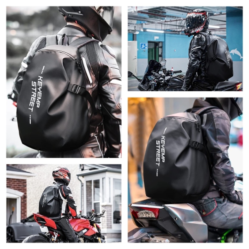 Motorcycle Backpacks for Men Waterproof Helmet Backpack, Motorcycle Accessories, Laptop Bags, Travel Backpacks School Bags