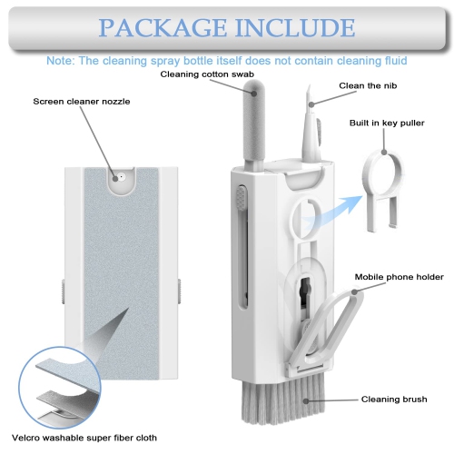 8 in 1 Electronic Cleaning Kit, Keyboard Cleaner Kit, Cleaning Pen for Airpods Pro, Multifunctional Cleaning Kits Fit for Keyboards, Cell Phones,