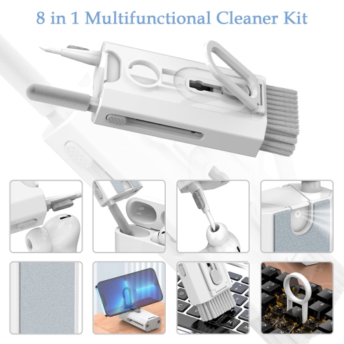 8 in 1 Electronic Cleaning Kit, Keyboard Cleaner Kit, Cleaning Pen for Airpods Pro, Multifunctional Cleaning Kits Fit for Keyboards, Cell Phones,